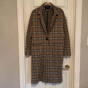 Oversized Stradivarius plaid Jacket